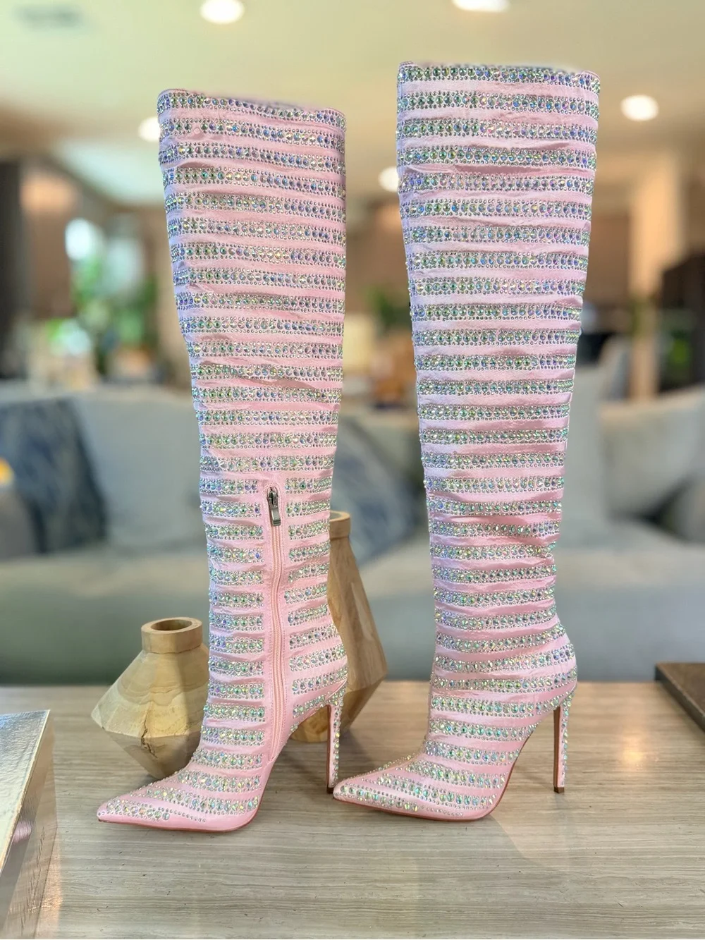 Azalea Wang Clearwater Rhinestone Boots
